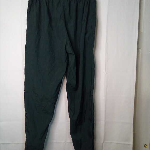 Reebok Track Pants Men M Vintage 100% Nylon Zipper Ankle Green - Picture 12 of 16